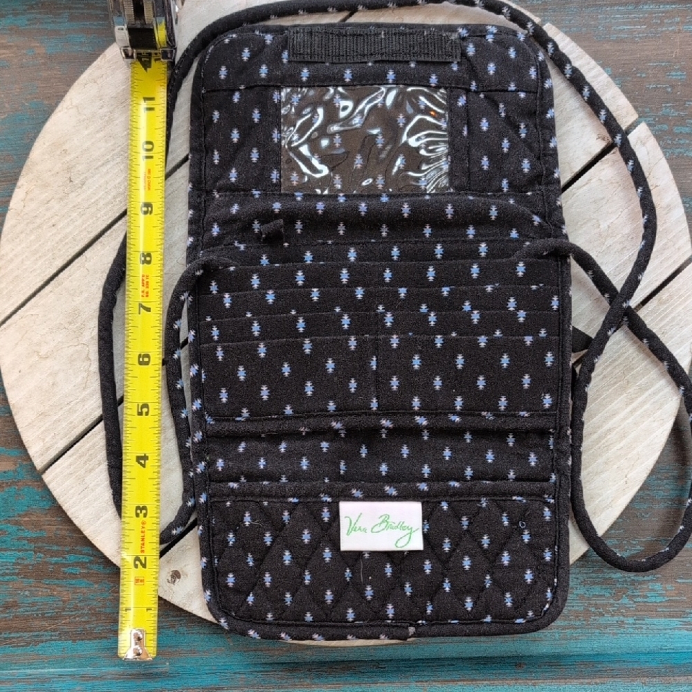 Vera Bradley Retired Alpine Black Designed Convertable Purse/Clutch/Wallet